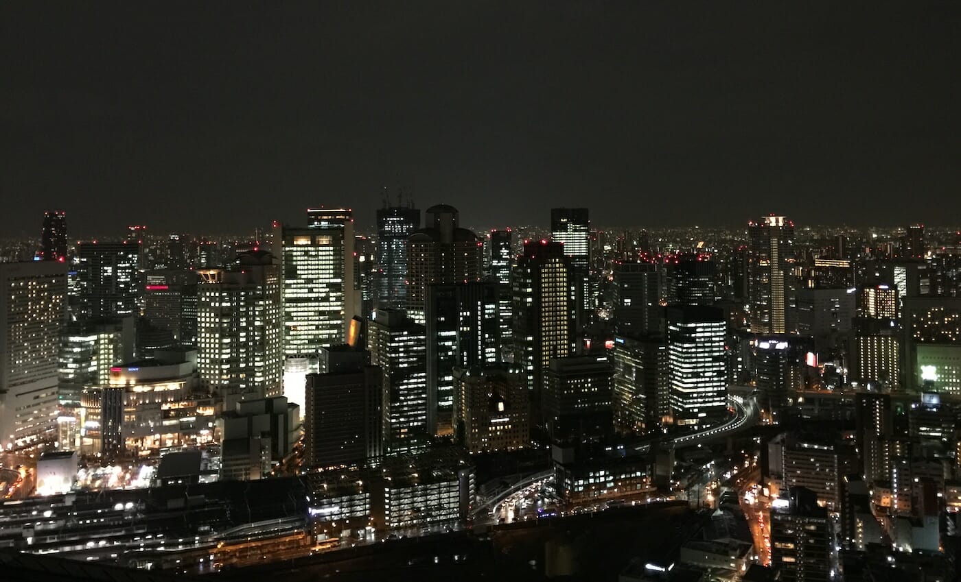 Vista desde el edificio Umeda de Osaka