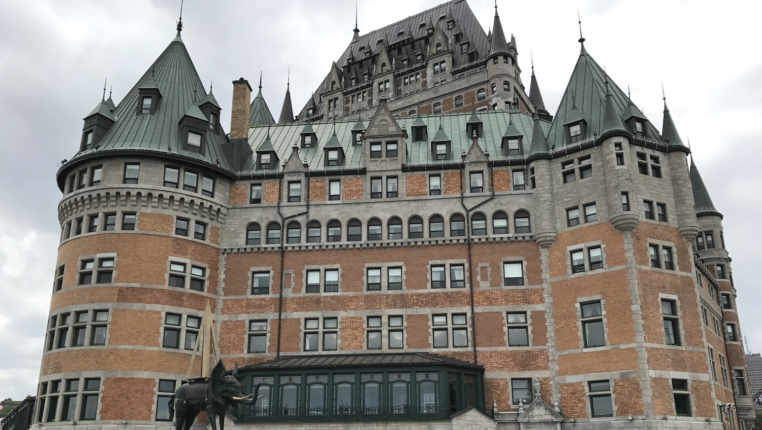 Fachada del hotel Frontenac de Quebec