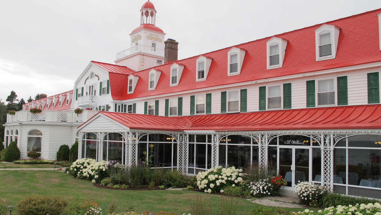 Vista del hotel Tadoussac en Canadá